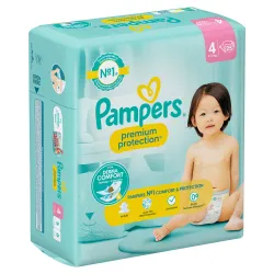 Procter & Gamble Service GmbH Pampers Premium Protection 4 Maxi Windeln, 9-14 kg, Größe 4, Baybwindeln mit Komfort und Schutz für empfindliche Haut, 1 Packung = 25 Windeln 8006540704462