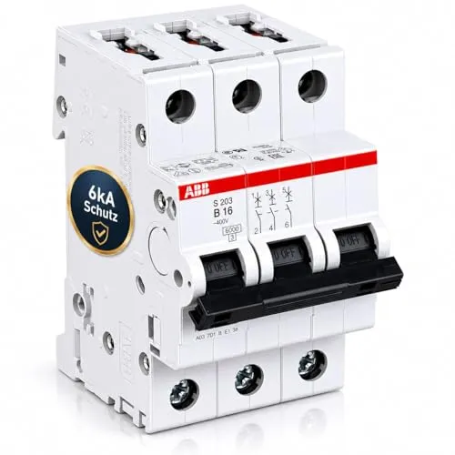 ABB S203-B16 Leitungsschutzschalter, 3-polig, 16A