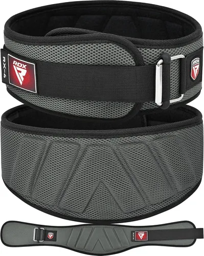 RDX Sports Arbeitsstützgürtel RX4 Gewichthebergürtel grau X-large - Robuster Gewichthebergürtel in X-large, grau, ideal für den professionellen Einsatz beim Training. Bietet optimalen Halt und Unterstützung für Ihre Fitnessziele.