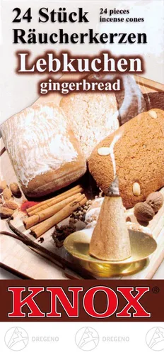 Zubehör KNOX Räucherkerzen Lebkuchen (24) NEU Erzgebirge Räucherkegel