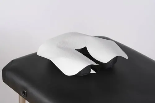 Nasenschlitztücher Einweg-Gesichtsauflagen für Massageliegen und Behandlungsliegen, Massagetische und Therapieliegen/Massagegesichtsauflagen Y-Ausstanzung GMIAir Premium / 350 x 280 mm / 100 Stück