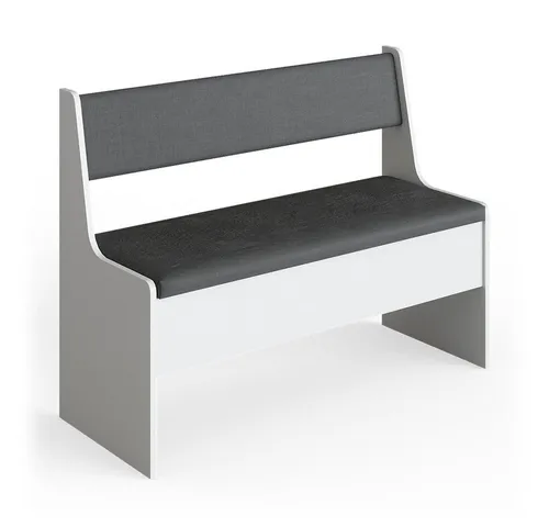 Vicco Sitzbank Roman, Weiß/Anthrazit, 106 x 42 cm in weiß von Vicco