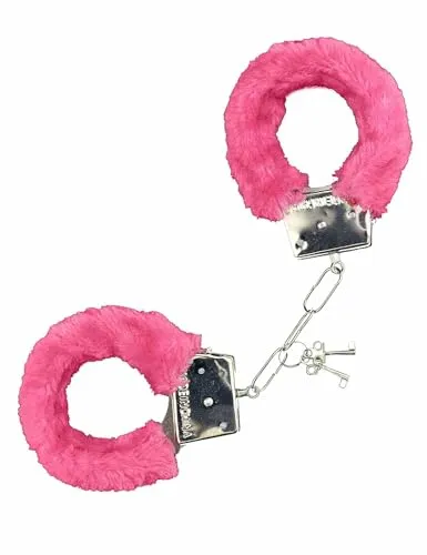 Guirca 17574 Handschellen mit Plüsch und Schlüssel, Rosa in pink von Fiestas Guirca