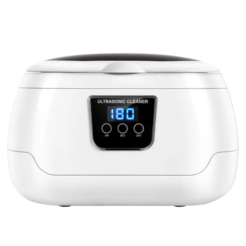 Uten Ultraschallreinigungsgerät Ultraschallreiniger 600ml Ultraschallbad Reinigungsgerät Digital für Brillen Schmuck Uhren Zahnersatz 43KHZ