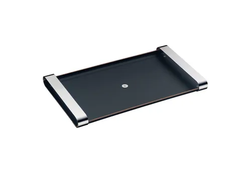 WMF Club Serviertablett 54 x 32 cm - Elegantes Serviertablett aus lackiertem Echtholz und Cromargan Edelstahl. Ideal zum stilvollen Servieren von Speisen und Getränken, dank praktischer Tragegriffe.