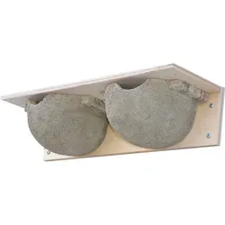 Nisthöhle SCHWEGLER Mehlschwalben Doppelnest 9B – Ideal für Mehlschwalben - Vogelhäuser aus robustem Verbundwerkstoff, bietet Platz für zwei Nester und fördert die Ansiedlung von Mehlschwalben.