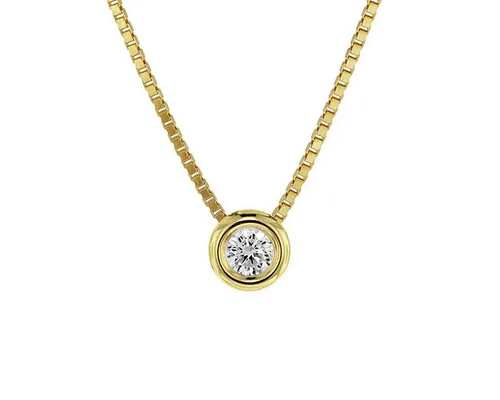 trendor Kette mit Anhänger Zirkonia-Anhänger und Venezianer Kette Gold 333 für