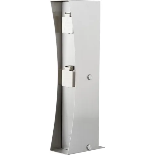 Ledino Gartensteckdose Connect D2A - Edelstahl-Gartensteckdose für feste Montage mit 2 Spritzwassergeschützten Steckdosen (IP44) - ideal für den Außenbereich, maximales Anschlussleistung von 3.500 Watt.