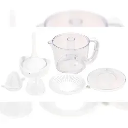 Exquisit Zitruspresse P 3001 wet | Fruchtpresse | 2 unterschiedliche Presskegel | 1 L Mixbehälter | weiß