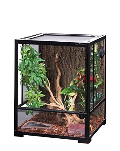 ReptiZoo Glas-Terrarium 45x45x60 cm - Terrarien für Reptilien & Amphibien mit innovativer Frontventilation und schwenkbarer Tür für einfachen Zugriff, ideal für die artgerechte Haltung von Reptilien.