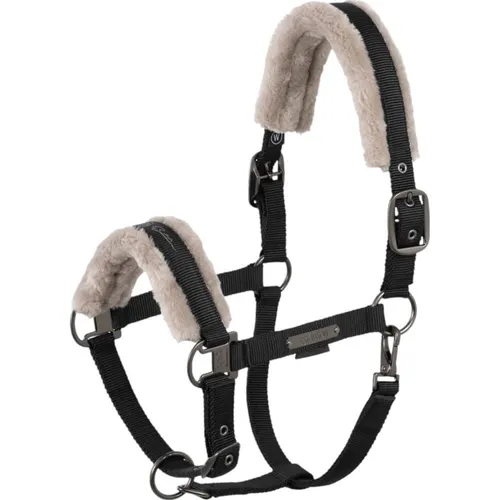 Eskadron Black V Halfter Double Pin Faux Fur Platinum 2025 Fellhalfter