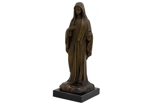 Aubaho Dekoobjekt Bronzeskulptur Madonna im Antik-Stil 58cm - Elegante Bronzeskulptur im Antik-Stil, ideal für stilvolle Dekoration. Hochwertige Verarbeitung und zeitloses Design verleihen jedem Raum eine besondere Note.