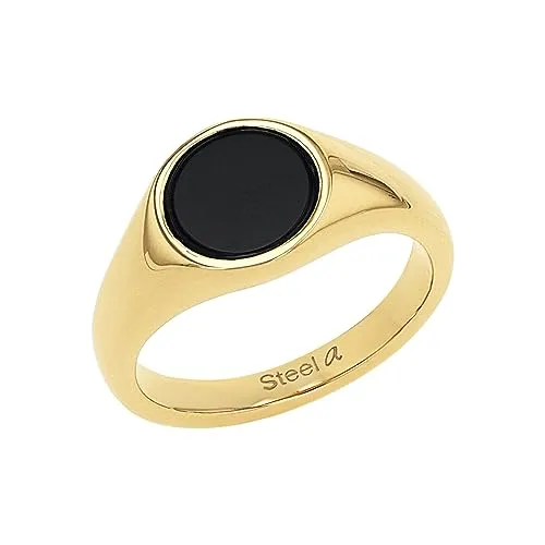 Amor Ring Edelstahl Unisex Damen Herren Ringe, Schwarz, Kommt in Schmuck Geschenk Box, 2037297