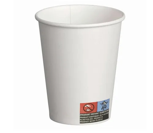 Heiß- und Kaltgetränkebecher weiß, Pappe beschichtet, 8oz., 200 ml 200 Stück