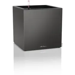 Lechuza Canto Premium Low 40 anthrazit Pflanzkübel in silber von Lechuza