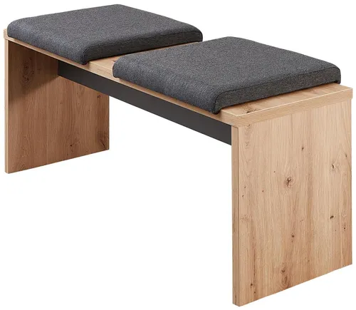 Innostyle Bank Bank Esszimmerbank MEMPHIS 130 cm mit 2 Klemmkissen Artisan Eiche