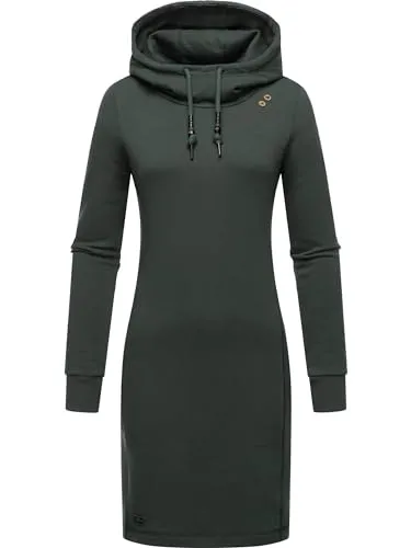 Ragwear Damen Langarm-Kleid Strickkleid kurz Sabreen Dark Green23 Gr. XXL