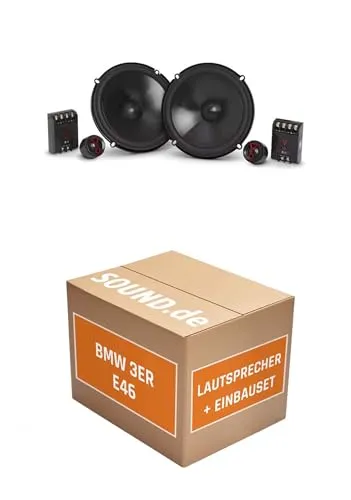 Lautsprecher Boxen Einbaupaket für JBL Stage3 607CF kompatibel mit BMW 3er E46 + Touring/Kombi vorne | 2X Tief-Mitteltöner 2X Hochtöner