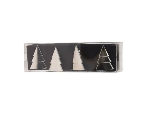 Home & styling collection Serviettenring, Aluminium, (4er-Set), mit weihnachtlichem Motiv