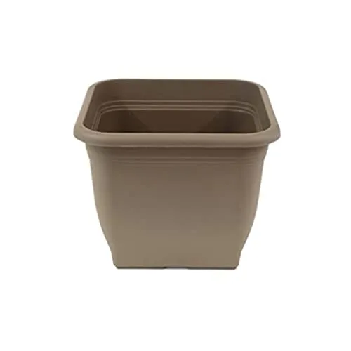greemotion Pflanzkübel Pia Taupe - Blumentopf 40x40cm - 25L Blumenkübel eckig - Übertopf UV-beständiger Kunststoff - Pflanztopf frostsicher - Pflanzgefäß mit Bodenlöchern - Pflanzen-Zubehör