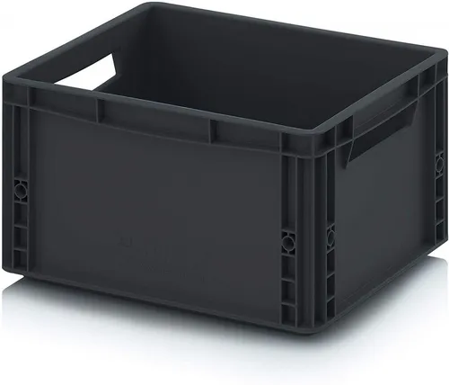 Auer Eurobehälter EG 43/22 40x30x22cm schwarz Lagerkiste Eurokiste Eurobox