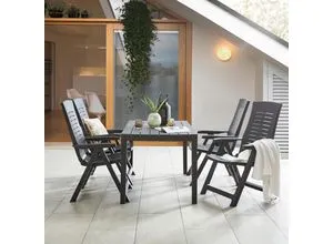 Ambia Garden Gartentisch, rechteckig, Anthrazit, 138 cm