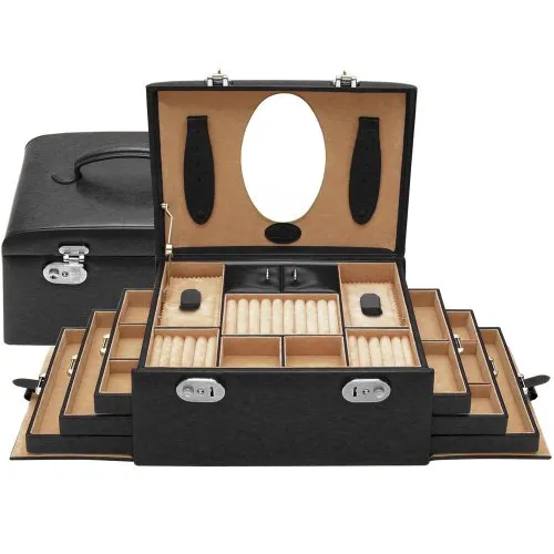 Windrose Schmuckkästchen Merino 803683 schwarz in schwarz von Windrose