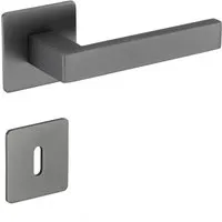 MeinTürgriff Drückergarnitur Trento Flachrosette samtgrau von Meintürgriff