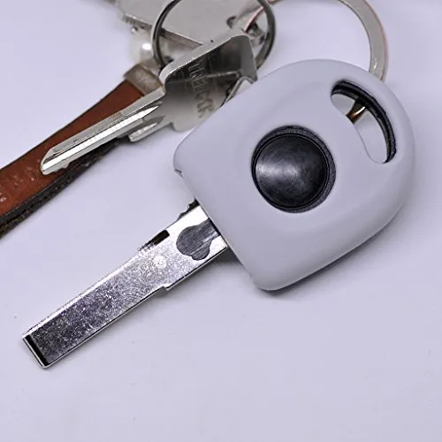 Soft Case Schutz Hülle Auto Schlüssel Startschlüssel für VW SEAT Skoda alle Modelle/Farbe: Grau