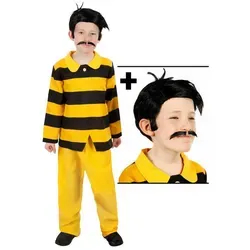 Maskworld Cowboy-Kostüm The Daltons für Kinder – Komplettkostüm mit Perücke & Bart