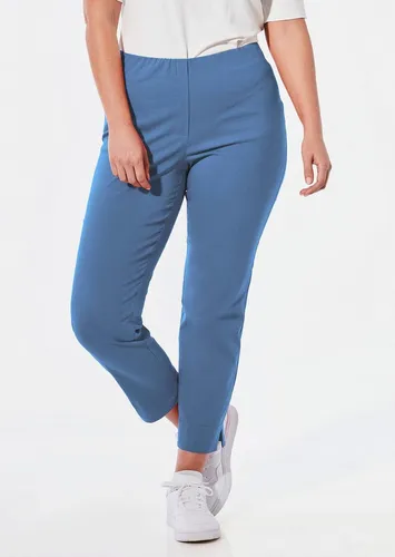 GOLDNER Caprihose Stretchhose mit Seitenschlitzen (CURVY) Unifarbenes Design mit praktischem Schlupfbund