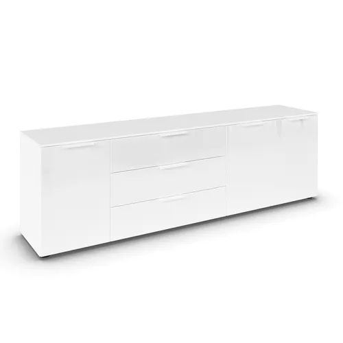 Lowboard alpinweiß mit Glasfront von Roller