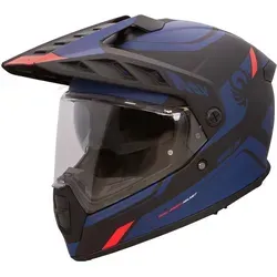 Merlin Torres Adventure Block Enduro Helm, blau, Größe M - Robuster und leichter Enduro Helm aus mehrlagiger Fiberglas-Schale, ideal für Abenteuer. Inklusive UV-beständigem Visier und MaxVision 70 Pinlock® Anti-Fog Einsatz für klare Sicht.