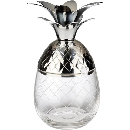 APS Cocktailglas Pineapple, Edelstahl, Glas, 0,35 Liter in grau von APS