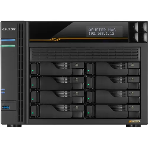 Asustor Lockerstor 8 Gen3 AS6808T 8 Bay - Hochleistungs-NAS - NAS-Server mit 8 Einschüben, ideal für Datenintensive Anwendungen und hohe Speicherkapazität.