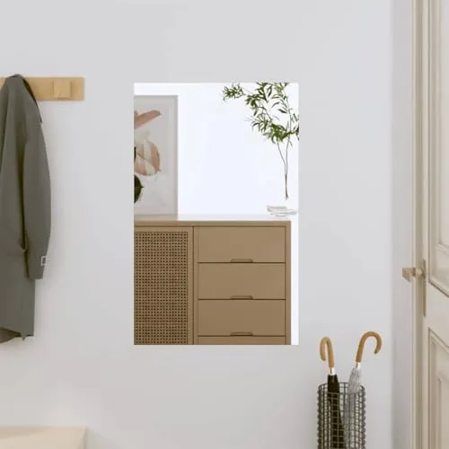 vidaXL Rechteckiger Wandspiegel 40x60cm - Dekorativer Hängespiegel aus Glas, ideal für Flur, Wohnzimmer oder Badezimmer. Bietet klare Spiegelbilder und verleiht jedem Raum eine luxuriöse Note.