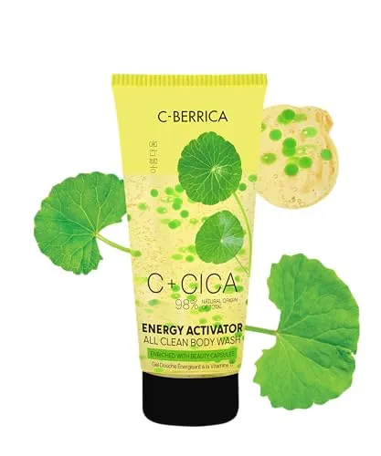 Natura Siberica Cica C-Berrica Energy Activator All Clean Body Wash 200 ml – Erfrischendes Duschgel mit Vitamin C, Centella Asiatica & Beauty-Kapseln für glatte, strahlende Haut