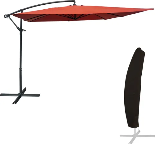 Happy Garden Sonnenschirm 270x270 cm, orange, quadratisch, Ampelschirm