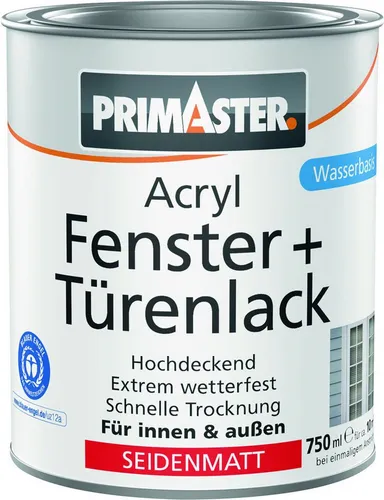 Primaster Acryl-Buntlack Primaster Acryl Fenster + Türenlack weiß