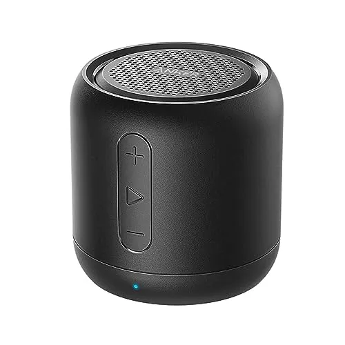 Anker SoundCore Mini Super Mobiler Bluetooth Lautsprecher Speaker mit 15 Stunden Spielzeit, 20 Meter Bluetooth Reichweite und Starkem Bass (Schwarz)(Generalüberholt)