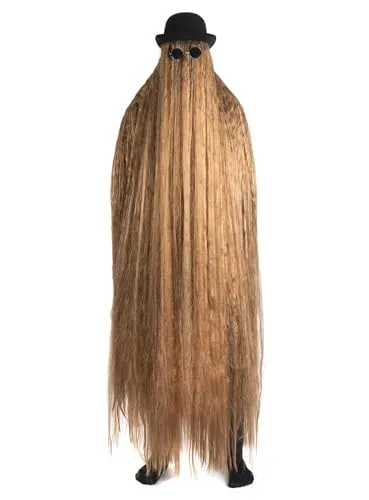 Haariger Vetter - Perücke für kreative Verkleidungen - Unisex-Kostüm, beige/hellhäutig, ideal für Film- und Halloween-Themen, aus 100% Polyester für hohen Tragekomfort.