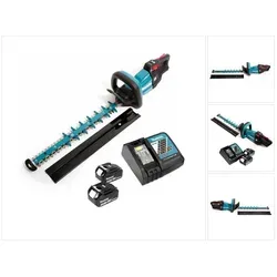Makita DUH 502 RF Akku Heckenschere 18V mit 2x Akku 3,0Ah - Heckenschere mit 50cm Schnittlänge, leistungsstark und kabellos für müheloses Schneiden von Hecken und Sträuchern, inklusive Ladegerät.