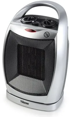 TRISTAR KA5038 Elektroheizkörper, Silber - Kompakter Elektroheizkörper mit 750 W und 1500 W für effiziente Wärme in kleinen Räumen. Überhitzungs- und Kippschutz sorgen für Sicherheit, Lüftermodus ermöglicht ganzjährige Nutzung.