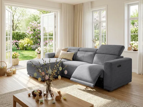 OTTO home Ecksofa LEOON L-Form, 255 cm in grau von OTTO home
