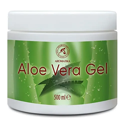 Aloe Vera 500ml – Feuchtigkeitspflege für Gesicht, Haare & Körper – Beruhigendes, kühlendes Hautpflegeprodukt für alle Hauttypen – Für trockene Haut & Rasur