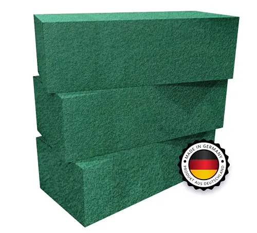 ELES VIDA DAS ORIGINAL Blumensteckschaum - Nasssteckschaum Set 23 x 11 x 7,5 cm Steckmoos, Steckmasse, Steckziegel für Blumengestecke - Steckschwamm, Basteln, Feiern - DEUTSCHE HERSTELLUNG