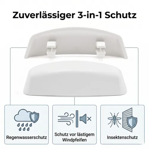 30x Weiß Fensterschlitzkappen für Fensterrahmen