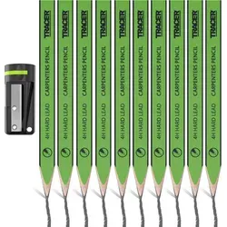 Zimmermannsbleistifte mit Anspitzer 12er Set