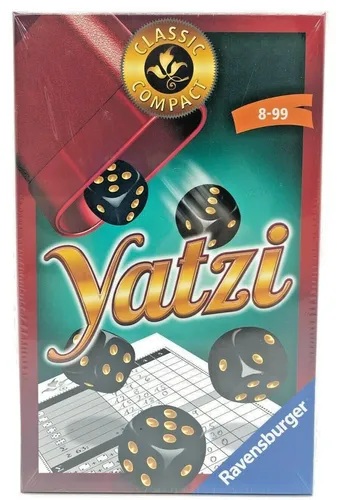 Ravensburger Classic Compact Yatzi 20639 - Beliebtes Würfelspiel für 2-8 Spieler ab 8 Jahren, perfekt für Familienabende und unterwegs