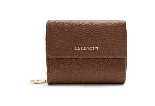 Lazarotti Geldbörse Bologna Leather, Leder, brown - Elegante Damengeldbörse aus hochwertigem Leder, mit 9 Kartenfächern und reißverschlussgesichertem Münzfach für optimale Sicherheit und Stil.
